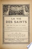 La vie des saints pour tous les jours de l'année