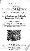 La vie du General Monk Duc d'Albemarle (etc.)