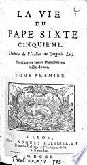 La vie du pape Sixte cinquième