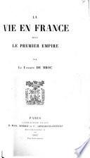 La vie en France sous le Premier Empire