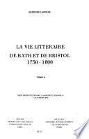 La Vie littéraire de Bath et de Bristol
