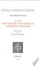 La vie mon signeur Seint Nicholas le beneoit confessor