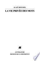 La vie privée des mots