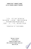 La violence dans les oeuvres romanesques de J.-P. Sartre