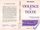 La violence du texte