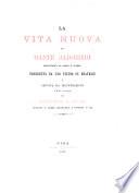 La Vita nuova di Dante Alighieri, Riscontrata su codici e stampe, preceduta da uno studio su Beatrice e seguita da illustrazioni per cura di Alessandro d'Ancona