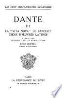 La Vita nuova, Le banquet, choix d'oeuvres latines