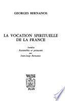 La vocation spirituelle de la France
