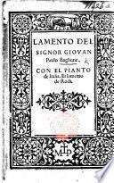 Lamento del Signor Giouan-Paulo Baglione. Con el Pianto de Italia, et il Lamento de Rodi. Eredi d'Andrea Bresciano