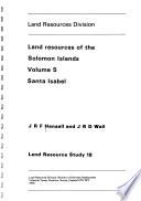 Land Resources of the Solomon Islands: Santa Isabel