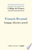Langage, discours, pensée