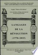 Langages de la Révolution (1770-1815)