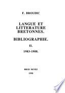 Langue et littérature bretonnes
