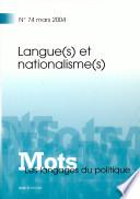 Langue(s) et nationalisme(s)