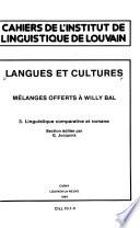 Langues et cultures
