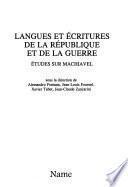 Langues et écritures de la république et de la guerre
