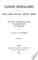 Langues sénégalaises: wolof, arabe-hassania, soninké, sérère