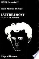 Lautréamont, le texte du vampire