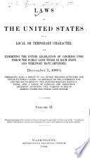 Laws of the United States of a Local Or Temporary Character