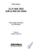 Le 21 mai 1832 sur la Rue du sang