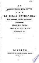 Le Avventure di una notte ossia La bello tavernara