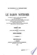 Le Baron Nothomb: Discours diplomatiques
