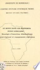 Le Bénin dans les rapports ouest-africains