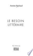 Le besoin littéraire