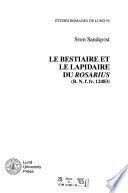 Le bestiaire et le lapidaire du Rosarius (B.N.f.fr.12483)