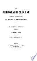 Le Bibliographe moderne