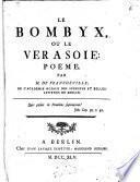 Le bombyx ou le ver a soie, poeme