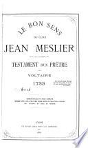 Le bon sens du curé Jean Meslier
