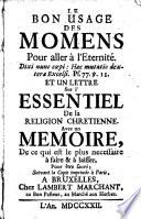 Le bon usage des momens pour aller à l'eternité