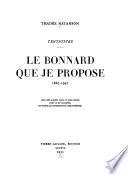 Le Bonnard que je propose, 1867-1947; tentatives