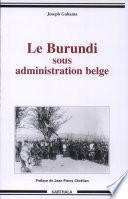 Le Burundi sous administration belge