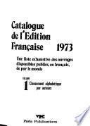 Le Catalogue de l'édition française