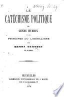 Le Catéchisme politique du genre humain, etc