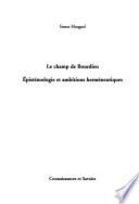 Le champ de Bourdieu