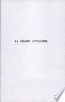 Le Champ littéraire