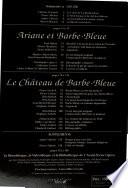 Le Château de Barbe-Bleue, Bartók ; Dukas, Ariane et Barbe-Bleue
