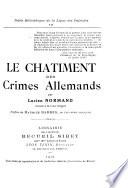 Le châtiment des crimes allemands