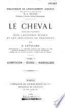Le cheval dans ses rapports avec l'économie rurale et les industries de transport