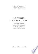 Le choix de l'écriture