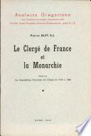Le clergé de France et la monarchie