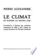 Le climat en Europe au Moyen Age