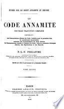 Le code annamite, nouvelle traduction complete, comprenant