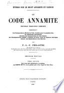 Le code annamite, nouvelle traduction complète