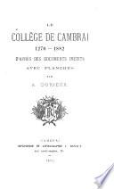 Le collềge de Cambrai, 1270-1882