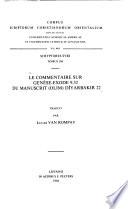 Le commentaire sur Genèse-Exode 9, 32 du manuscrit (olim) Diyarbaker 22