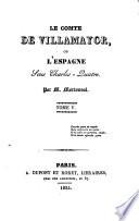 Le comte de Villamayor, ou l'Espagne sous Charles-quatre
